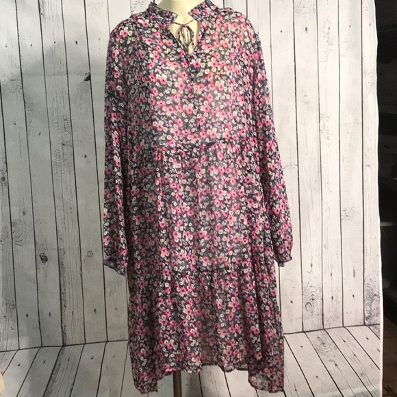 NWT Plus Size EVRI Tiered Chiffon 2 piece dress - Picture 5 of 13